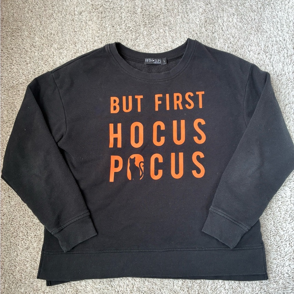 Fifth Sun Black and Orange Hocus Pocus Sweatshirt